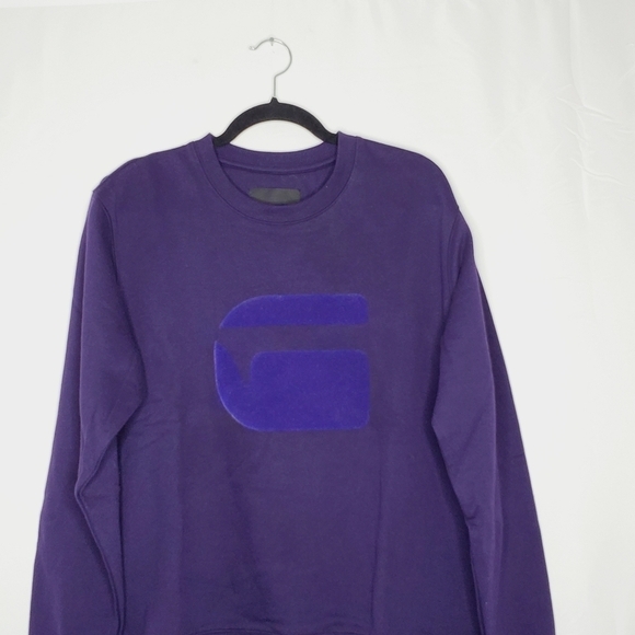 G-Star Raw Men's Logo Sweater Med Oversized Long Sleeve Graphic Sweatshirt NEW - Picture 3 of 13